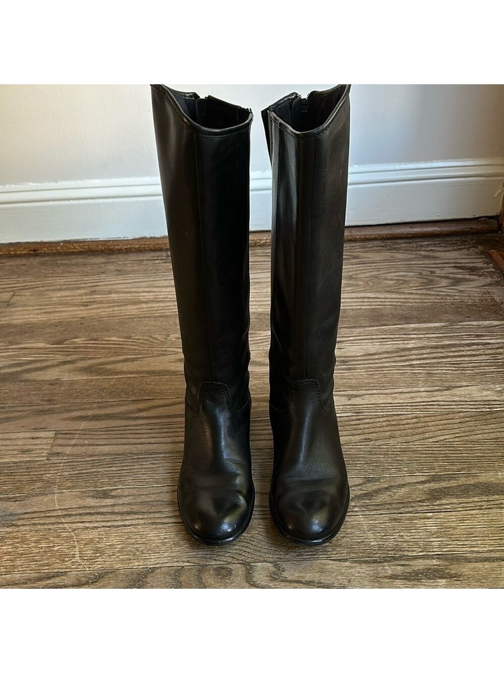 Ciao Bella Tall Black Leather Riding Boot Size 6 EUC
